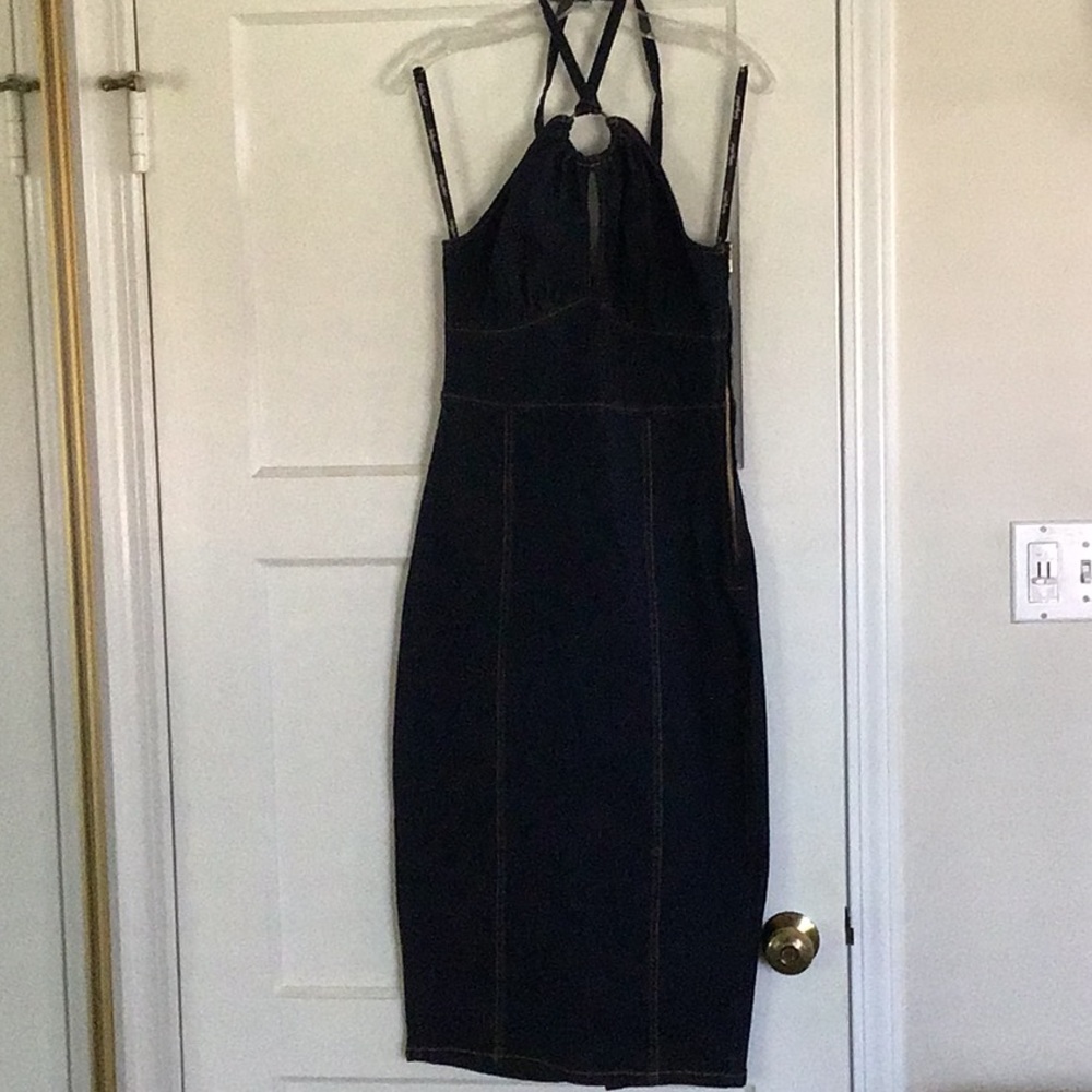 Halter denim dress. Baby Phat. Like new.